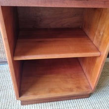 Load image into Gallery viewer, VINTAGE SOLID MYRTLE WOOD BEDSIDE TABLE
