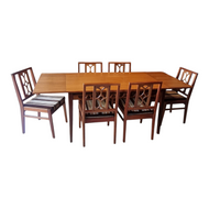 VINTAGE MID CENTURY 7 PIECE DINING SETTING BY AVALON FURNITURE