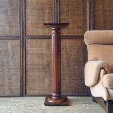 Load image into Gallery viewer, VINTAGE FLUTED TIMBER PEDESTAL STAND
