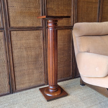 Load image into Gallery viewer, VINTAGE FLUTED TIMBER PEDESTAL STAND

