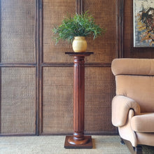 Load image into Gallery viewer, VINTAGE FLUTED TIMBER PEDESTAL STAND
