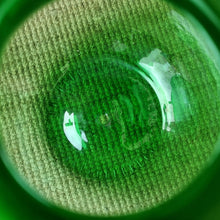 Load image into Gallery viewer, VINTAGE ITALIAN EMERALD GREEN GLASS ONION DEMIJOHNS.
