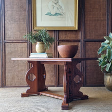 Load image into Gallery viewer, VINTAGE DUTCH MONASTERY STYLE GOTHIC REVIVAL OAK COFFEE TABLE
