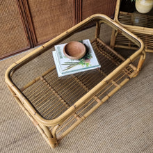 Load image into Gallery viewer, VINTAGE CANE &amp; RATTAN COFFEE TABLE
