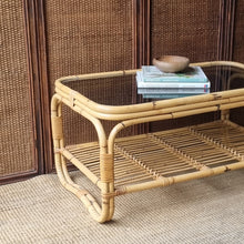Load image into Gallery viewer, VINTAGE CANE &amp; RATTAN COFFEE TABLE
