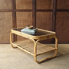 Load image into Gallery viewer, VINTAGE CANE &amp; RATTAN COFFEE TABLE
