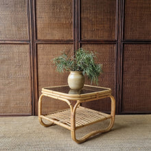 Load image into Gallery viewer, VINTAGE CANE &amp; RATTAN SIDE TABLE
