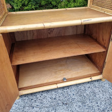 Load image into Gallery viewer, VINTAGE CANE &amp; RATTAN DISPLAY CABINET
