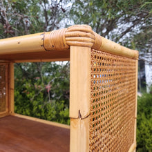 Load image into Gallery viewer, VINTAGE CANE &amp; RATTAN DISPLAY CABINET
