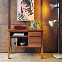 Load image into Gallery viewer, SMALL VINTAGE TEAK CABINET / MEDIA UNIT
