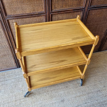 Load image into Gallery viewer, VINTAGE ENGLISH THREE TIER DRINKS TROLLEY / SERVING CART
