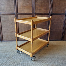 Load image into Gallery viewer, VINTAGE ENGLISH THREE TIER DRINKS TROLLEY / SERVING CART
