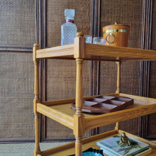 Load image into Gallery viewer, VINTAGE ENGLISH THREE TIER DRINKS TROLLEY / SERVING CART
