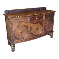 VINTAGE JACOBEAN REVIVAL OAK SIDEBOARD / BUFFET