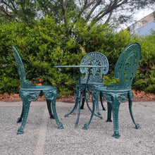 Load image into Gallery viewer, VINTAGE CAST IRON 4 PIECE PATIO SETTING
