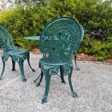 Load image into Gallery viewer, VINTAGE CAST IRON 4 PIECE PATIO SETTING
