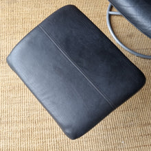 Load image into Gallery viewer, VINTAGE IKEA 'MALUNG' LEATHER SWIVEL ARMCHAIR &amp; OTTOMAN
