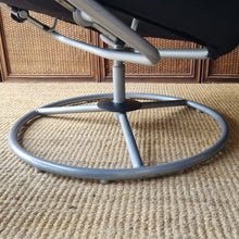 Load image into Gallery viewer, VINTAGE IKEA 'MALUNG' LEATHER SWIVEL ARMCHAIR &amp; OTTOMAN
