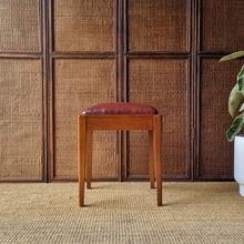 Load image into Gallery viewer, MID CENTURY VINTAGE VANITY / STORAGE STOOL

