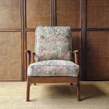 Load image into Gallery viewer, MID CENTURY VINTAGE BLACKWOOD BOOMERANG STYLE ARMCHAIR
