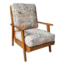 Load image into Gallery viewer, MID CENTURY VINTAGE BLACKWOOD BOOMERANG STYLE ARMCHAIR
