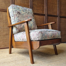Load image into Gallery viewer, MID CENTURY VINTAGE BLACKWOOD BOOMERANG STYLE ARMCHAIR
