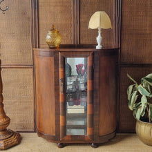 Load image into Gallery viewer, 1930s ART DECO DEMI-LUNE COCKTAIL CABINET
