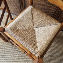 Load image into Gallery viewer, VINTAGE FRENCH PROVINICIAL FARMHOUSE STYLE RAFIA CHAIRS x 2
