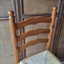 Load image into Gallery viewer, VINTAGE FRENCH PROVINICIAL FARMHOUSE STYLE RAFIA CHAIRS x 2
