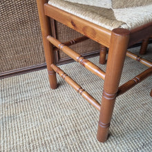 Load image into Gallery viewer, VINTAGE FRENCH PROVINICIAL FARMHOUSE STYLE RAFIA CHAIRS x 2
