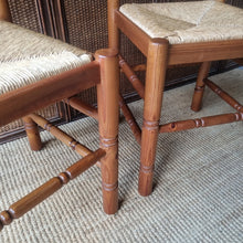 Load image into Gallery viewer, VINTAGE FRENCH PROVINICIAL FARMHOUSE STYLE RAFIA CHAIRS x 2
