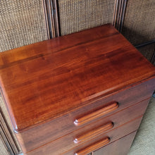 Load image into Gallery viewer, MID CENTURY SOLID MYRTLE TALLBOY CABINET
