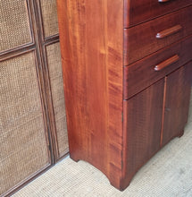 Load image into Gallery viewer, MID CENTURY SOLID MYRTLE TALLBOY CABINET
