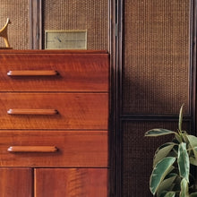 Load image into Gallery viewer, MID CENTURY SOLID MYRTLE TALLBOY CABINET
