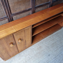 Load image into Gallery viewer, MID CENTURY SOLID MYRTLE HERITAGE FURNITURE (MYER) LOW SIDEBOARD / BOOKCASE
