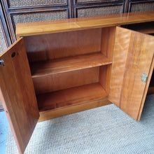 Load image into Gallery viewer, MID CENTURY SOLID MYRTLE HERITAGE FURNITURE (MYER) LOW SIDEBOARD / BOOKCASE
