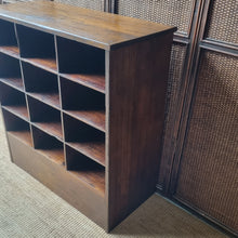 Load image into Gallery viewer, VINTAGE INDUSTRIAL PIGEON HOLE STORAGE POST OFFICE UNIT
