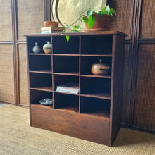 Load image into Gallery viewer, VINTAGE INDUSTRIAL PIGEON HOLE STORAGE POST OFFICE UNIT
