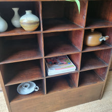 Load image into Gallery viewer, VINTAGE INDUSTRIAL PIGEON HOLE STORAGE POST OFFICE UNIT
