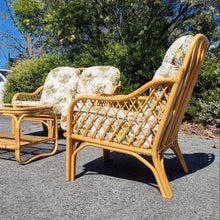 Load image into Gallery viewer, 3 PIECE VINTAGE CANE LOUNGE SETTING
