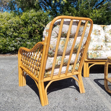Load image into Gallery viewer, 3 PIECE VINTAGE CANE LOUNGE SETTING
