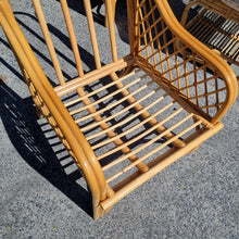 Load image into Gallery viewer, 3 PIECE VINTAGE CANE LOUNGE SETTING
