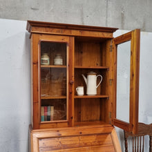 Load image into Gallery viewer, VINTAGE SOLID PINE BUREAU BOOKCASE
