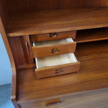 Load image into Gallery viewer, JOHANNES SORTH DANISH TEAK SECRETAIRE BUREAU BOOKCASE FOR BORNHOLMS MØBELFABRIK

