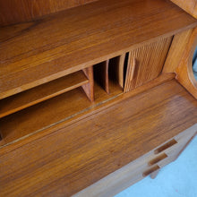 Load image into Gallery viewer, JOHANNES SORTH DANISH TEAK SECRETAIRE BUREAU BOOKCASE FOR BORNHOLMS MØBELFABRIK
