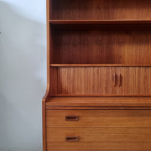Load image into Gallery viewer, JOHANNES SORTH DANISH TEAK SECRETAIRE BUREAU BOOKCASE FOR BORNHOLMS MØBELFABRIK
