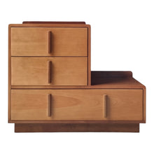 Load image into Gallery viewer, VINTAGE ART DECO MID CENTURY STEP CHEST OF DRAWERS
