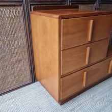 Load image into Gallery viewer, VINTAGE ART DECO MID CENTURY STEP CHEST OF DRAWERS
