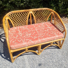 Load image into Gallery viewer, VINTAGE CANE RATTAN SOFA LOVESEAT
