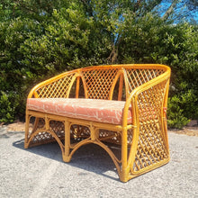 Load image into Gallery viewer, VINTAGE CANE RATTAN SOFA LOVESEAT
